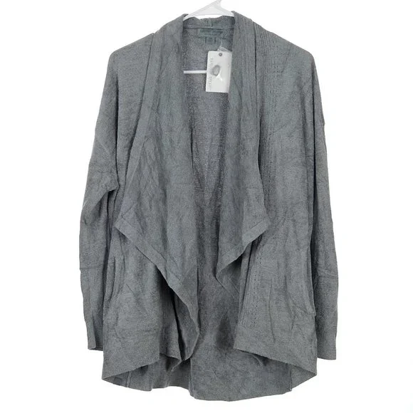Barefoot Dreams CozyChic Ultra Lite Shawl Pointelle Cardigan Women's S/M NWT - Picture 2 of 9